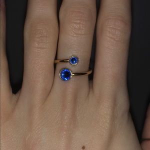 Alex & Ani sapphire birthstone ring